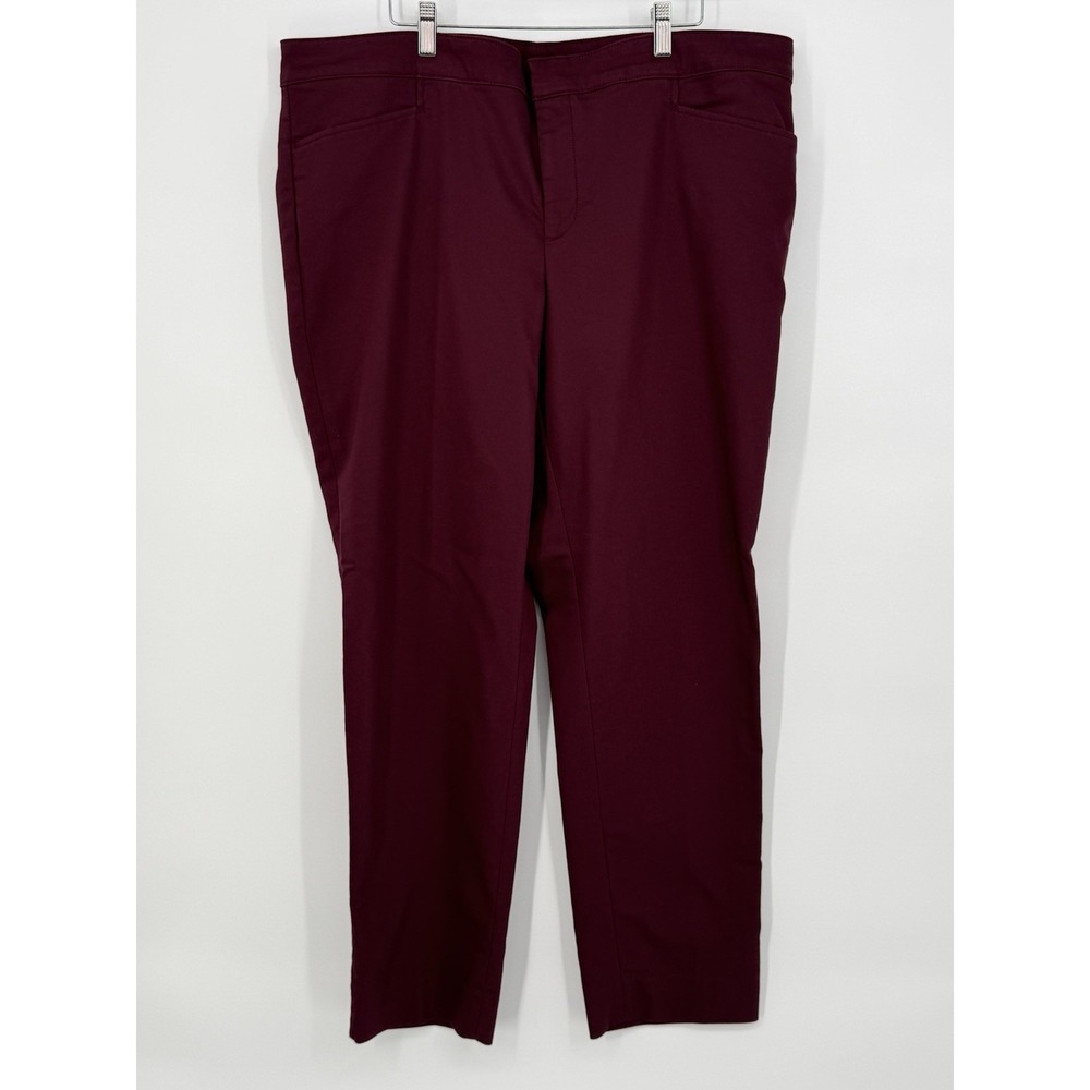 Chaps Women's Dress Pants Burgandy 18W